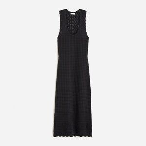 J. Crew Limited edition crochet knit maxi sweater dress black sold out on site